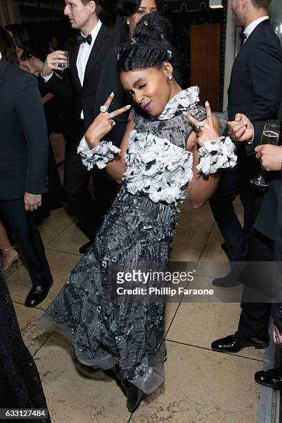 Actress/singer Janelle Monae attends The Weinstein Company & Netflix's 2017 SAG After Party in partnership with Absolut Elyx at Sunset Tower Hotel on...