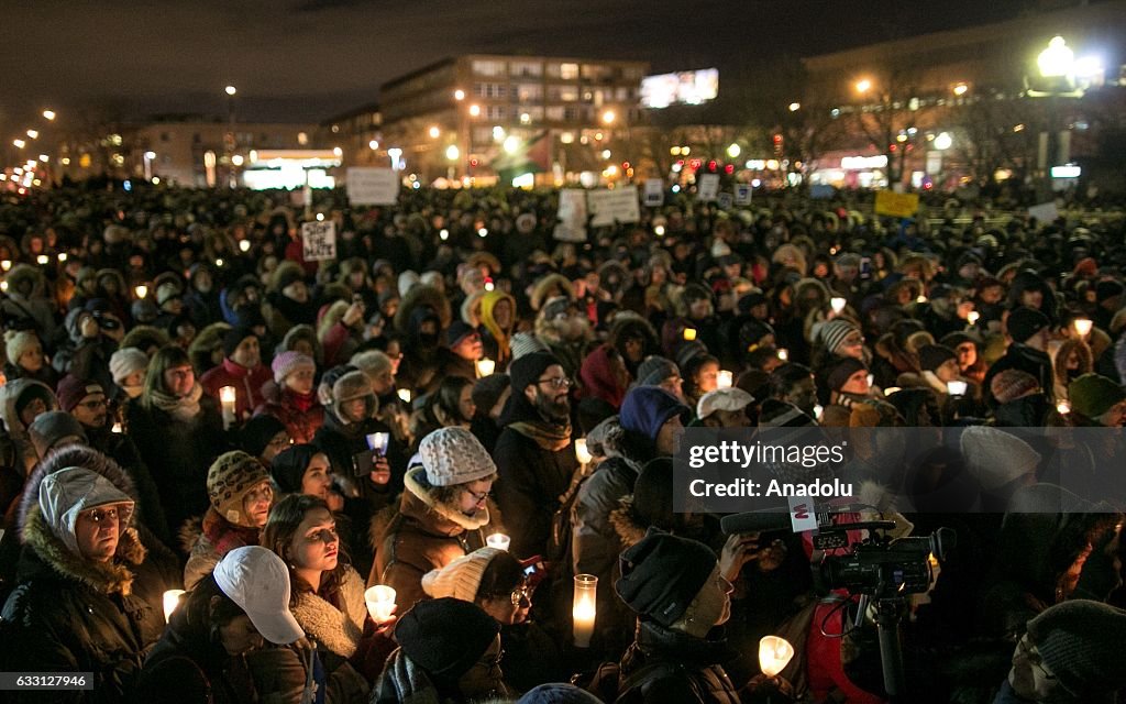 Vigil for Quebec terror attack victims