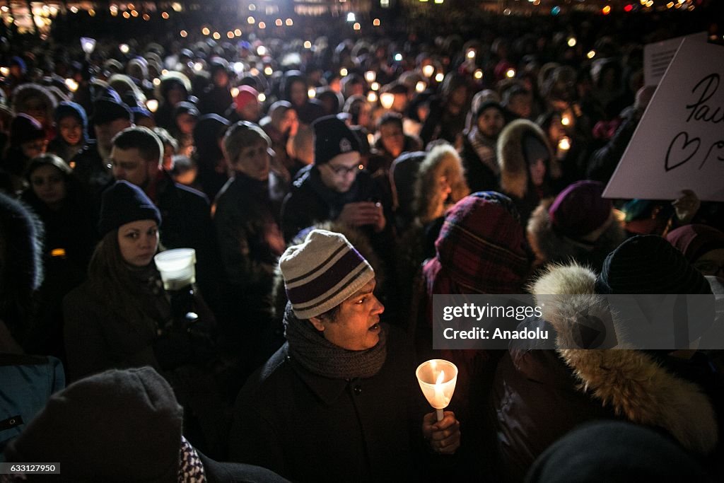 Vigil for Quebec terror attack victims