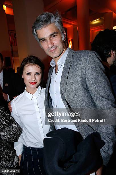 Francois Vincentelli and his wife Alice Dufour attend the Charity Gala against Alzheimer's disease at Salle Pleyel on January 30, 2017 in Paris,...
