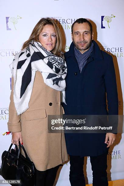 Zinedine Soualem and guest attend the Charity Gala against Alzheimer's disease at Salle Pleyel on January 30, 2017 in Paris, France.