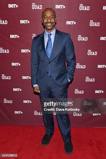 Stephen Hill attends the premiere screening of "The Quad" by BET at The One Manhattan on January 30, 2017 in New York City.