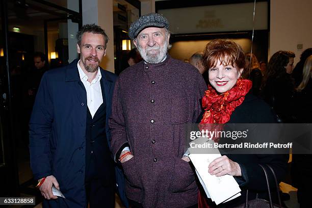 Star Dancer Nicolas Le Riche, Jean-Pierre Marielle and his wife Agathe Natanson attend the Charity Gala against Alzheimer's disease at Salle Pleyel...