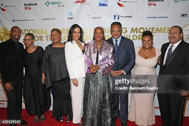 Charles D. King, Terrie Williams, Asha Bandele, Crystal McCrary, Susan L. Taylor, Jesse Jackson, Chivonne J. Williams, and Michael Eric Dyson attend...