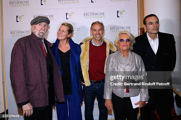 Jean-Pierre Marielle, Luana Belmondo, her husband Paul Belmondo, Member of the Honor Committee of the Association for Research on Alzheimer's,...