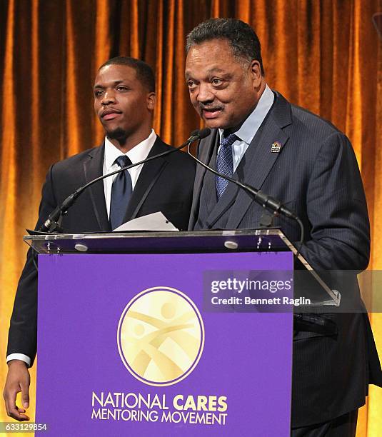 Jesse Jackson speaks onstage during the National CARES Mentoring Movements 2nd Annual 'For the Love of Our Children' Gala at Cipriani 42nd Street on...