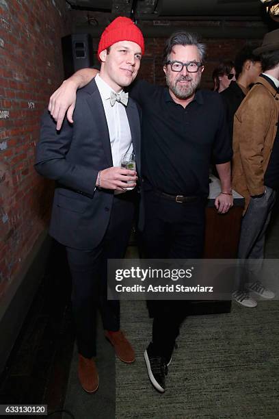 Actor Jake Lacy and fashion designer Billy Reid attend the Billy Reid Autumn/Winter 2017 show at The Cellar at The Beekman on January 30, 2017 in New...