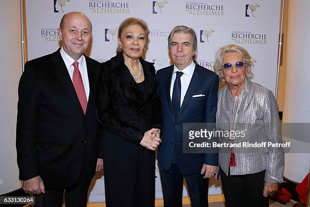 President of the Association for Alzheimer Research, Doctor Olivier de Ladoucette, Farah Pahlavi, Chairman of the Scientific Committee of the...