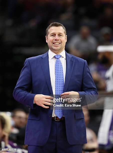 Head coach David Joerger of the Sacramento Kings stands on the court during their game against the Los Angeles Lakers at Golden 1 Center on December...