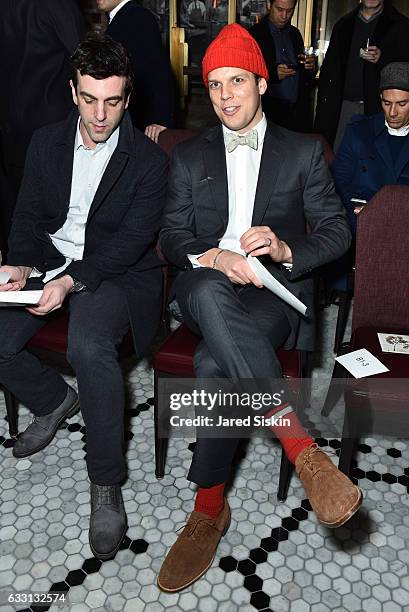 Novak and Jake Lacy attend Billy Reid - Front Row - NYFW: Men's at The Cellar at The Beekman on January 30, 2017 in New York City.