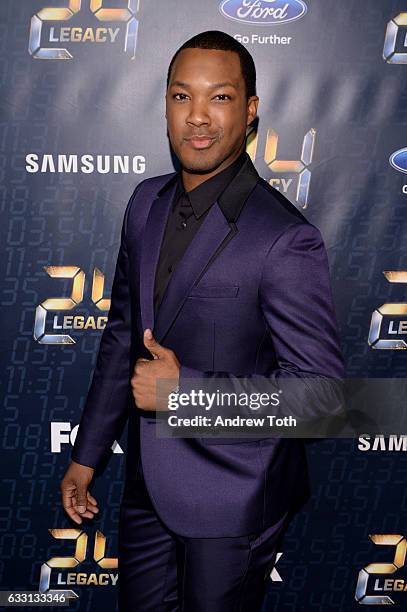 Corey Hawkins attends the "24: LEGACY" premiere at Spring Studios on January 30, 2017 in New York City.