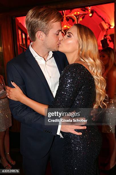 Lara-Isabelle Rentinck and her fiance Robert Gundlach during the Lambertz Monday Night 2017 at Alter Wartesaal on January 30, 2017 in Cologne,...