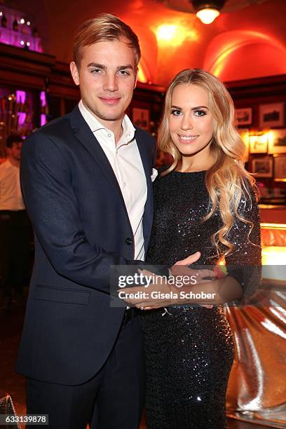 Lara-Isabelle Rentinck and her fiance Robert Gundlach during the Lambertz Monday Night 2017 at Alter Wartesaal on January 30, 2017 in Cologne,...