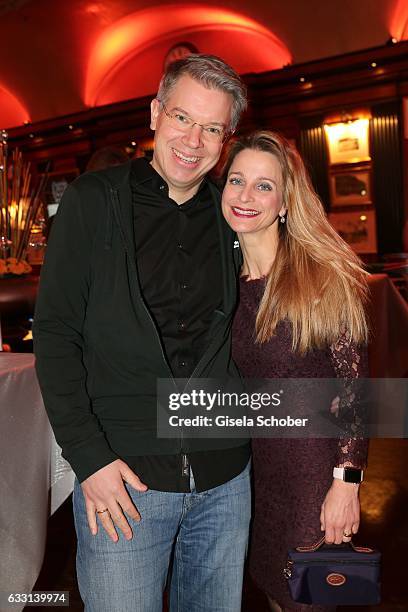 Frank Thelen and his wife Nathalie Thelen-Suttler during the Lambertz Monday Night 2017 at Alter Wartesaal on January 30, 2017 in Cologne, Germany.