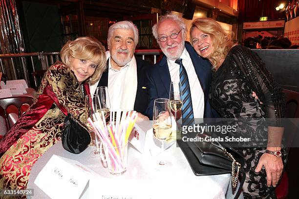 Mario Adorf and his wife Monique Adorf, Dieter Hallervorden and his girlfriend Christiane Zander during the Lambertz Monday Night 2017 at Alter...