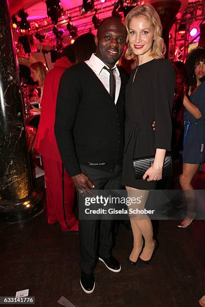 Hans Sarpei and his wife Pia Sarpei during the Lambertz Monday Night 2017 at Alter Wartesaal on January 30, 2017 in Cologne, Germany.