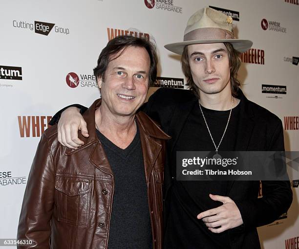 Bill Paxton and his son, James Paxton, attend the premiere of 'Wheeler' at the Vista Theatre on January 30, 2017 in Los Angeles, California.