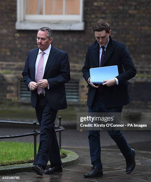 International Trade Secretary Liam Fox arriving for a Cabinet meeting at 10 Downing Street, London.