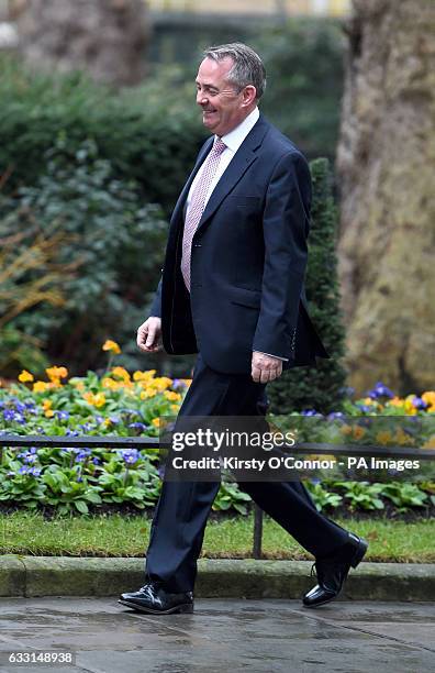 International Trade Secretary Liam Fox arriving for a Cabinet meeting at 10 Downing Street, London.