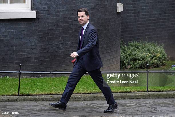 Northern Ireland Secretary James Brokenshire arrives for the weekly Cabinet meeting at Downing Street on January 31, 2017 in London, England. The...