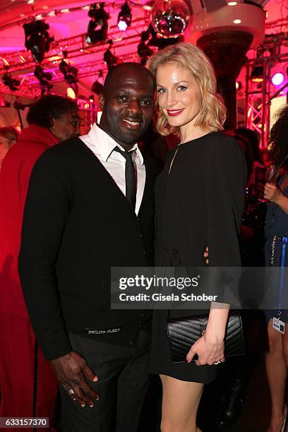 Hans Sarpei and his wife Pia Sarpei during the Lambertz Monday Night 2017 at Alter Wartesaal on January 30, 2017 in Cologne, Germany.