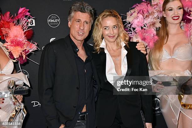 Marc SimonciniÊand Helene de Fougerolles attend Les Globes de Cristal Awards 11th Ceremony at Lido on January 30, 2017 in Paris, France.