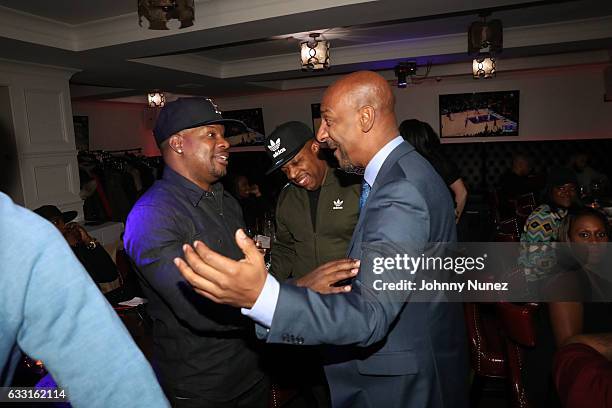 Ricky Bell, Michael Bivins, and Stephen Hill attend the BBD Dinner at Jimmy's on January 30, 2017 in New York City.