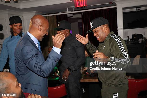 Ronnie DeVoe, Stephen Hill, Ricky Bell, and Michael Bivins attend the BBD Dinner at Jimmy's on January 30, 2017 in New York City.