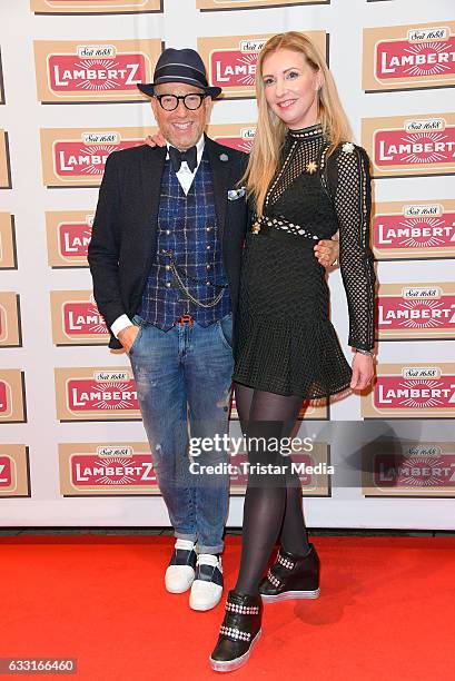 Fashion Designer Thomas Rath and Jette Joop attend the 'Lambertz Monday Schoko Night 2017' on January 30, 2017 in Cologne, Germany.
