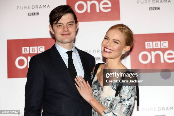 Actors Sam Riley and Kate Bosworth attend the photocall of the world premiere screening of BBC One drama SS-GB on January 30, 2017 in London, United...