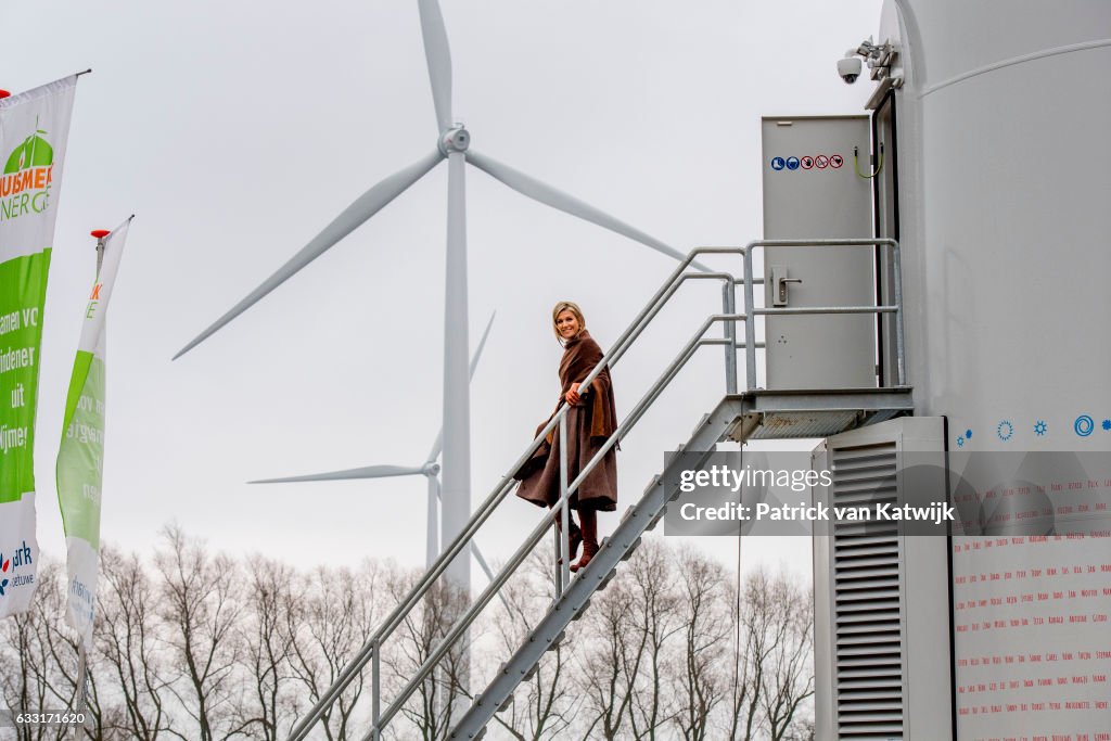 Queen Maxima Of The Nederlands Visits Windmill Park Nijmegen-Betuwe