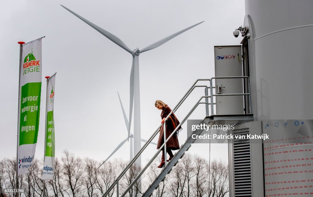 Queen Maxima Of The Nederlands Visits Windmill Park Nijmegen-Betuwe