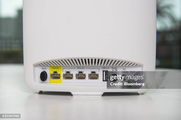 Orbi 6 Router Rear View Netgear Inc Orbi Home Wi Fi Photos and Premium High Res Pictures ...
