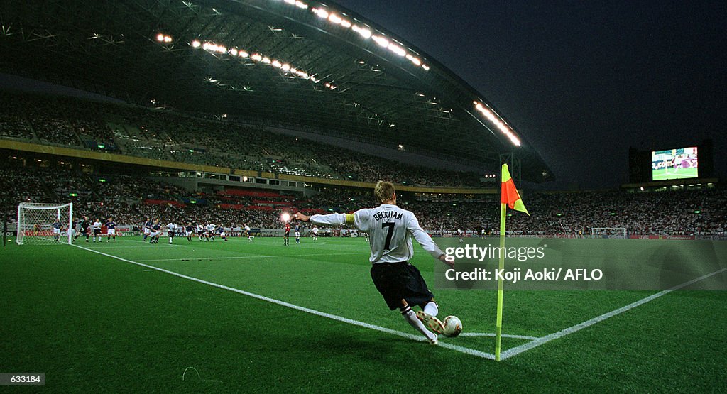 David Beckham celebrates