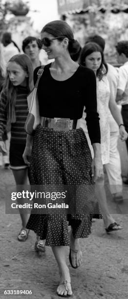 Jacqueline Kennedy Onassis sighted on August 24, 1970 in Capri, Italy.