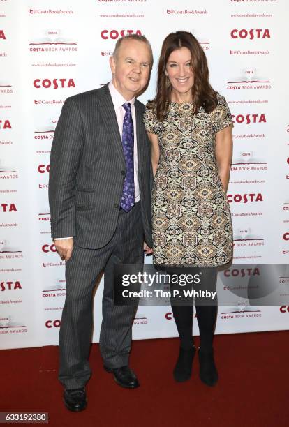 Ian Hislop and Victoria Hislop attend the Costa Book Of The Year Award 2016 at Quaglino's on January 31, 2017 in London, United Kingdom.