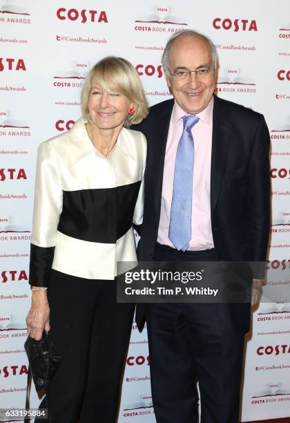 Sandra Howard and Michael Howard attend the Costa Book Of The Year Award 2016 at Quaglino's on January 31, 2017 in London, United Kingdom.