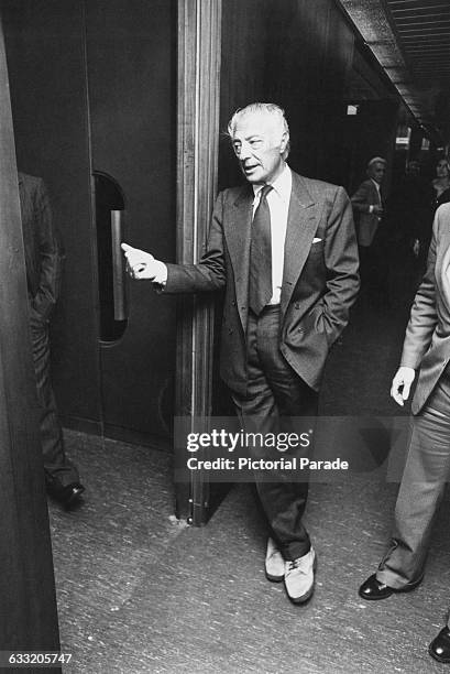 Italian industrialist Gianni Agnelli , president of vehicle manufacturer, Fiat, 1983. (Photo by Vezio Sabatini/Pictorial Parade/Archive Photos/Getty...