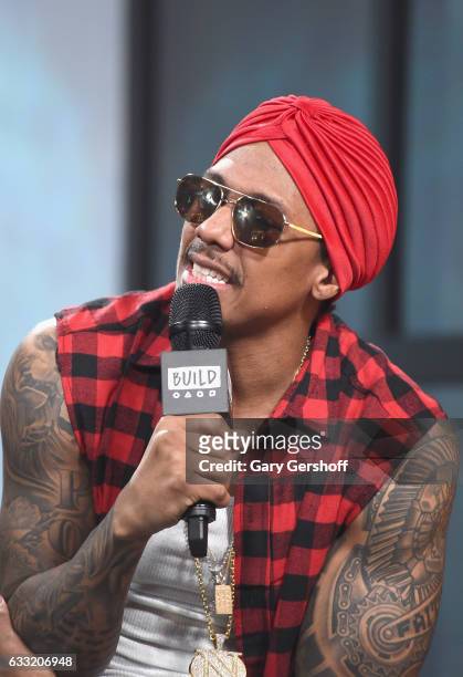Nick Cannon visits the Build Series to discuss his new single "Hold On" and other projects at Build Studio on January 31, 2017 in New York City.