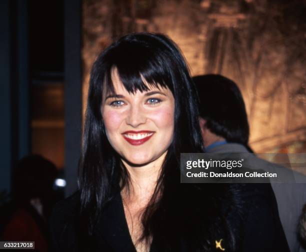 Lucy Lawless aka Xena: the Warrior Princess attends an event January 1996 in Los Angeles, California .