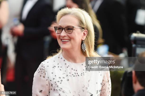 Actress Meryl Streep arrives at the 23rd annual Screen Actors Guild Awards at The Shrine Auditorium on January 29, 2017 in Los Angeles, California.