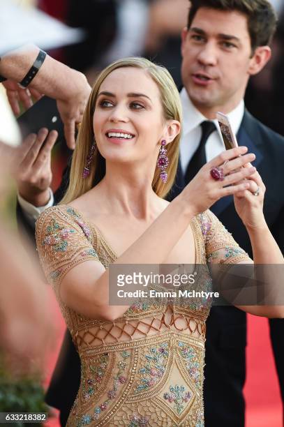 Actress Emily Blunt arrives at the 23rd annual Screen Actors Guild Awards at The Shrine Auditorium on January 29, 2017 in Los Angeles, California.