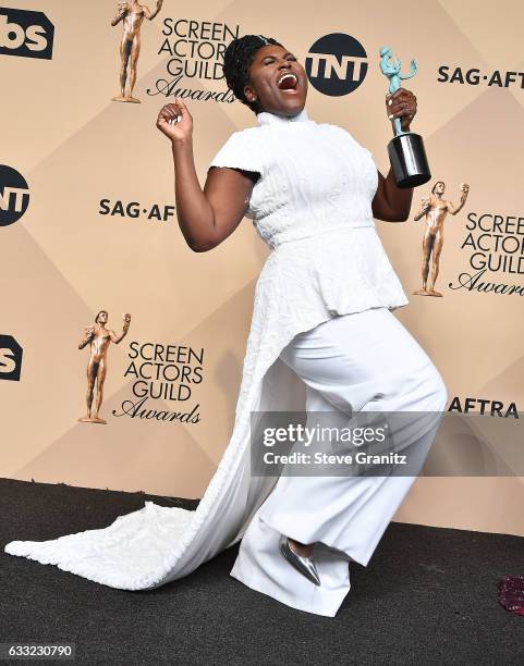 Danielle Brooks poses at the 23rd Annual Screen Actors Guild Awards at The Shrine Expo Hall on January 29, 2017 in Los Angeles, California.