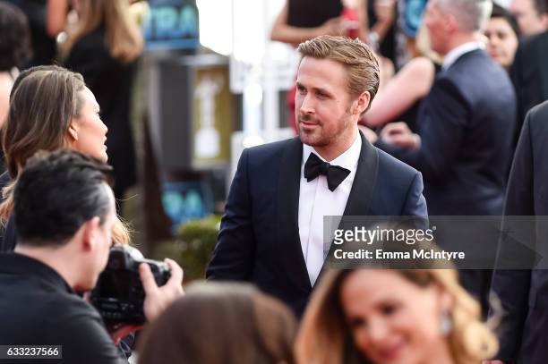 Actor Ryan Gosling arrives at the 23rd annual Screen Actors Guild Awards at The Shrine Auditorium on January 29, 2017 in Los Angeles, California.