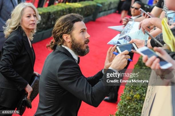 Actor Casey Affleck arrives at the 23rd annual Screen Actors Guild Awards at The Shrine Auditorium on January 29, 2017 in Los Angeles, California.