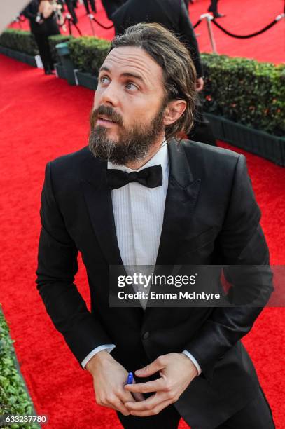 Actor Casey Affleck arrives at the 23rd annual Screen Actors Guild Awards at The Shrine Auditorium on January 29, 2017 in Los Angeles, California.