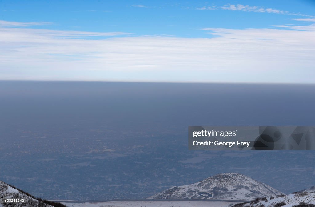 Slc Ut Inversion A temperature inversion traps and fills the Salt Lake valley with ...