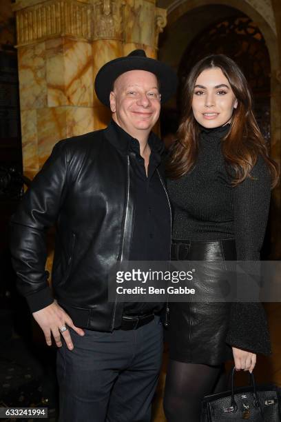 Comedian Jeff Ross and actress Sophie Simmons attend the after party of Sony Pictures Classics' 'The Comedian' hosted by The Cinema Society at The...