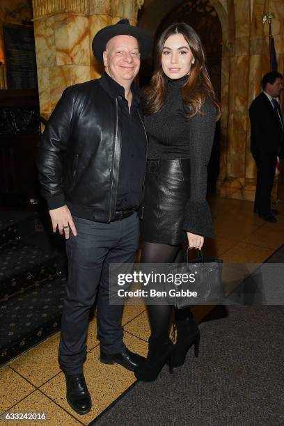 Comedian Jeff Ross and actress Sophie Simmons attend the after party of Sony Pictures Classics' 'The Comedian' hosted by The Cinema Society at The...