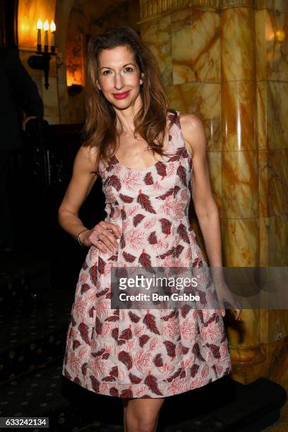 Actress Alysia Reiner attends the after party of Sony Pictures Classics' 'The Comedian' hosted by The Cinema Society at The Museum of Modern Art on...